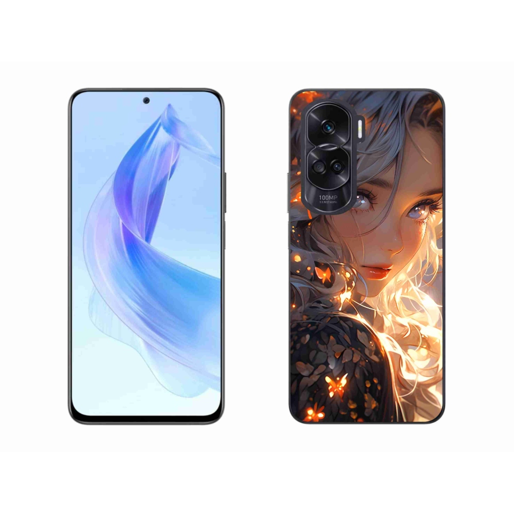 Gél borító mmCase a Honor 90 Lite-hoz - lány és pillangók