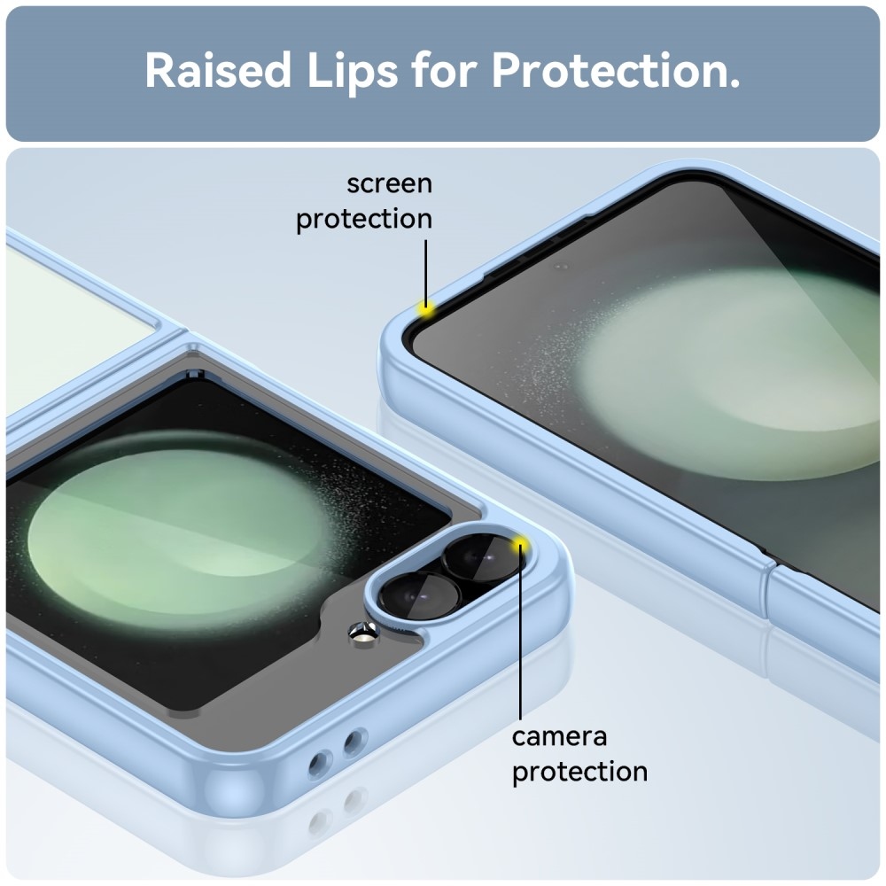 Gél tok kemény hátlappal Samsung Galaxy Z Flip6 5G készülékhez - kék