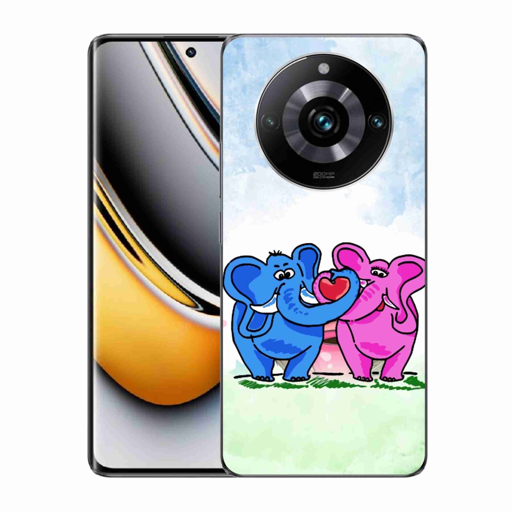 Gél borítás mmCase a Realme 11 Pro/11 Pro+ készülékhez - szerelmes elefántok