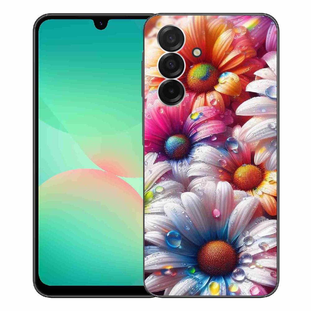 Zselés borítás mmCase Samsung Galaxy A26 5G - színes margarétákhoz