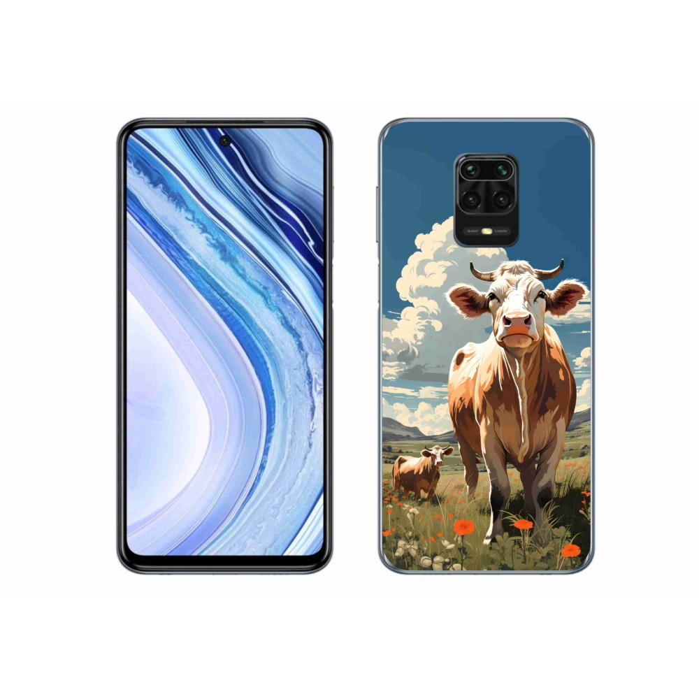Gél borítás mmCase a Xiaomi Redmi Note 9S-hez - tehenek a réten