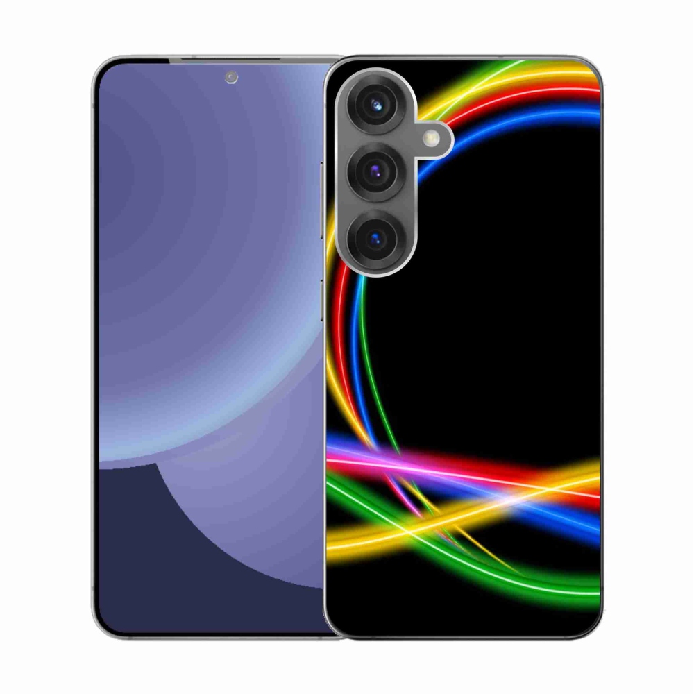 Zselés borítás mmCase Samsung Galaxy S25 készülékhez - neon körök