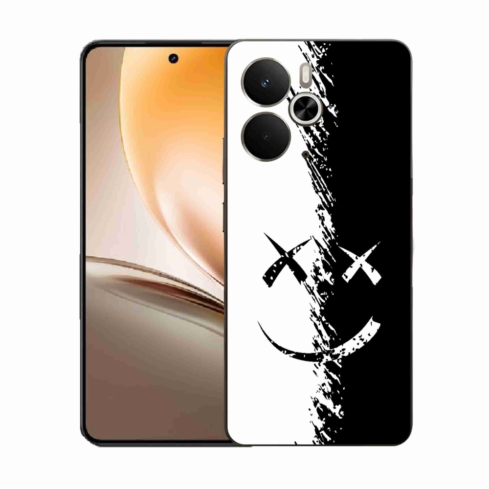 Gél borító mmCase a Realme 14 5G/14T 5G készülékhez - fekete-fehér mosolygó