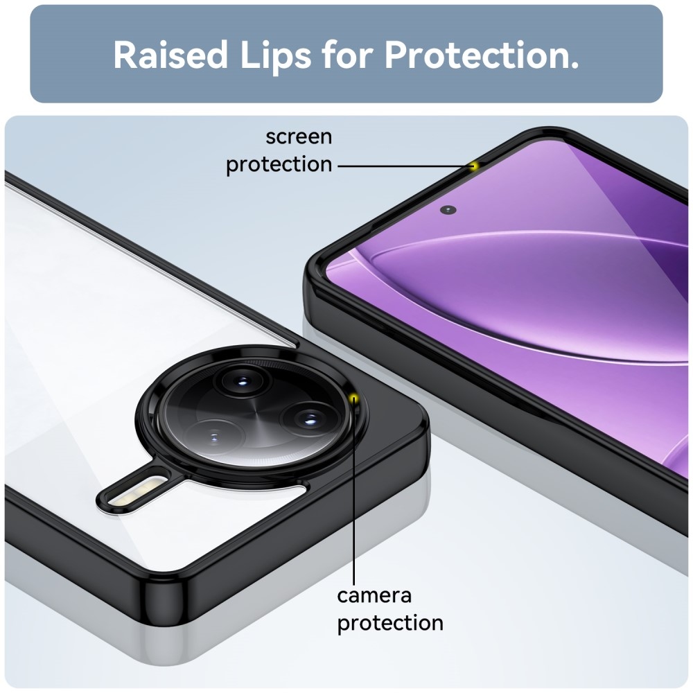 Gél tok fix hátlappal a Xiaomi Poco F7 Ultra számára - fekete