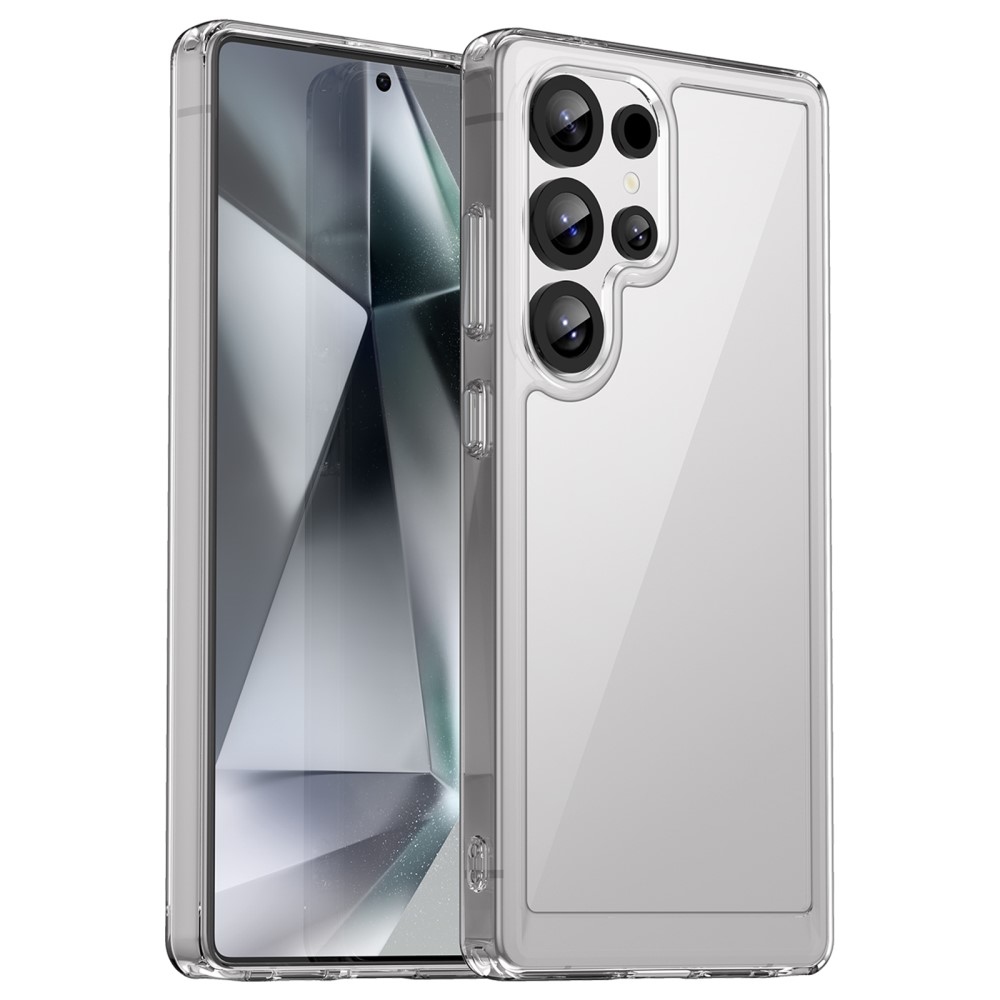 Gél tok kemény hátlappal a Samsung Galaxy S25 Ultra készülékre - átlátszó