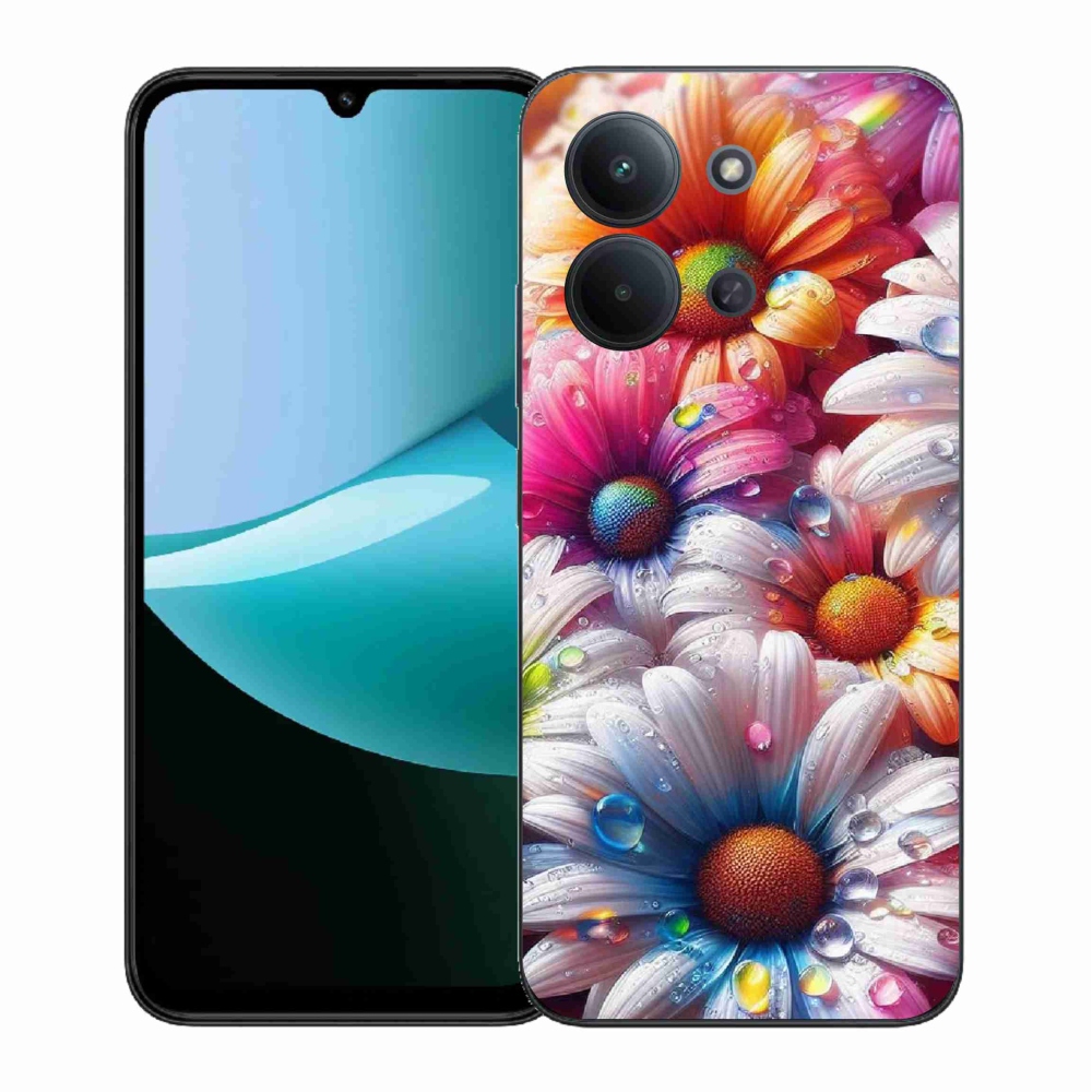 Gél borítás mmCase a Xiaomi Redmi 15C 4G (171mm)/Poco C85 4G (171mm) - színes margarétákhoz