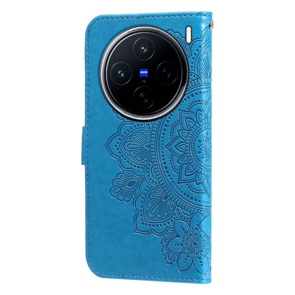 Mandala könyv tok a Vivo X200 5G készülékhez - kék
