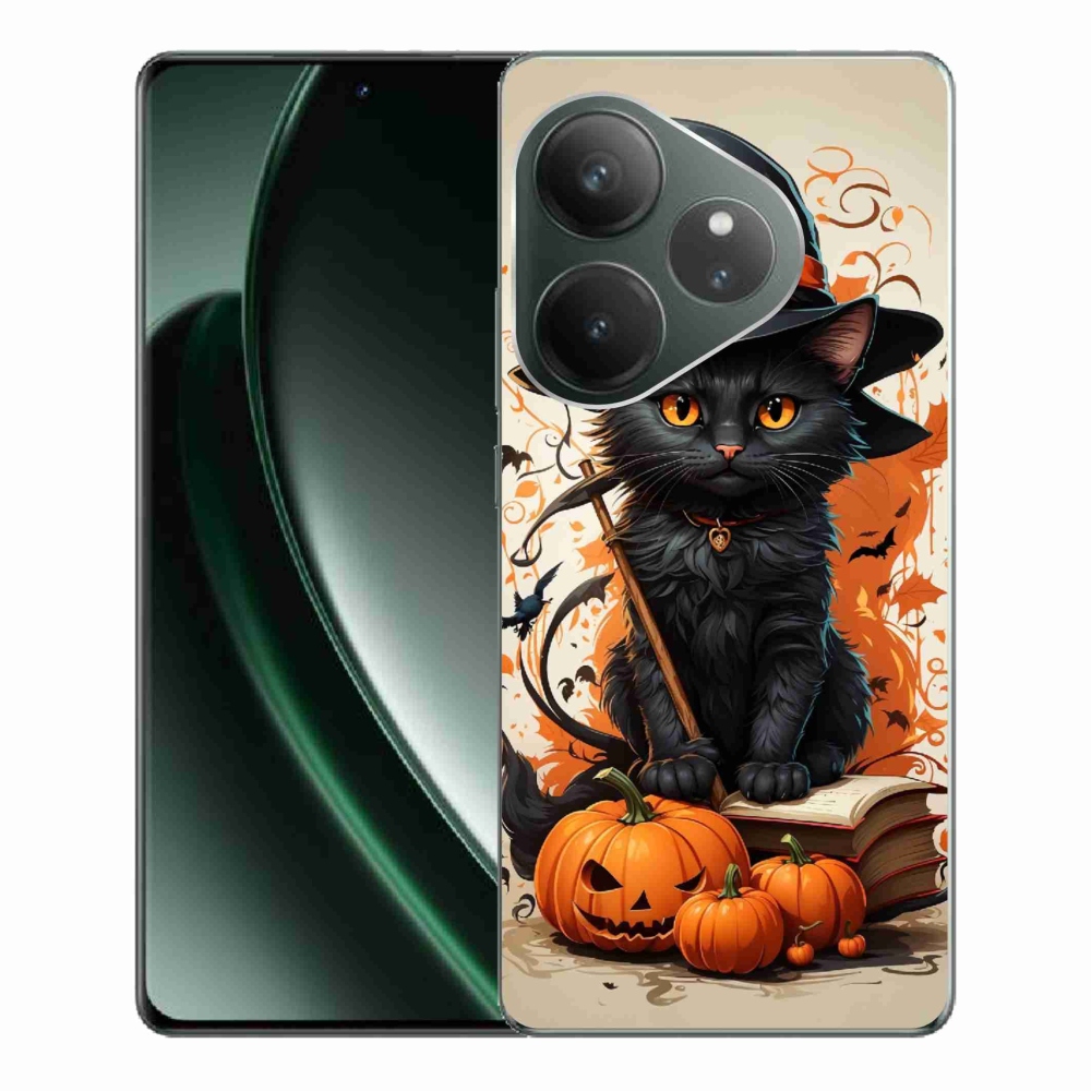 Zselés borítás mmCase a Realme GT 6 5G/GT 6T 5G számára - cat wizard