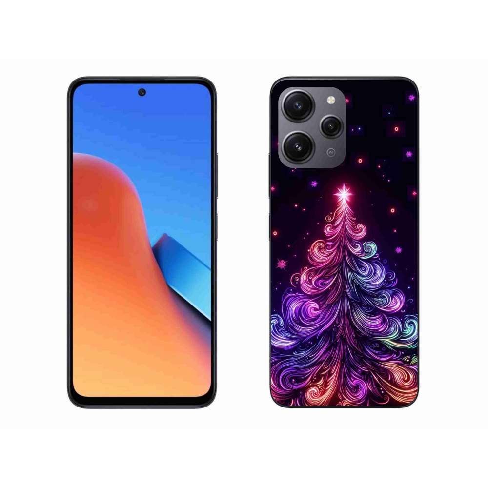 Gél borítás mmCase a Xiaomi Redmi 12-hez - neon karácsonyfa 1