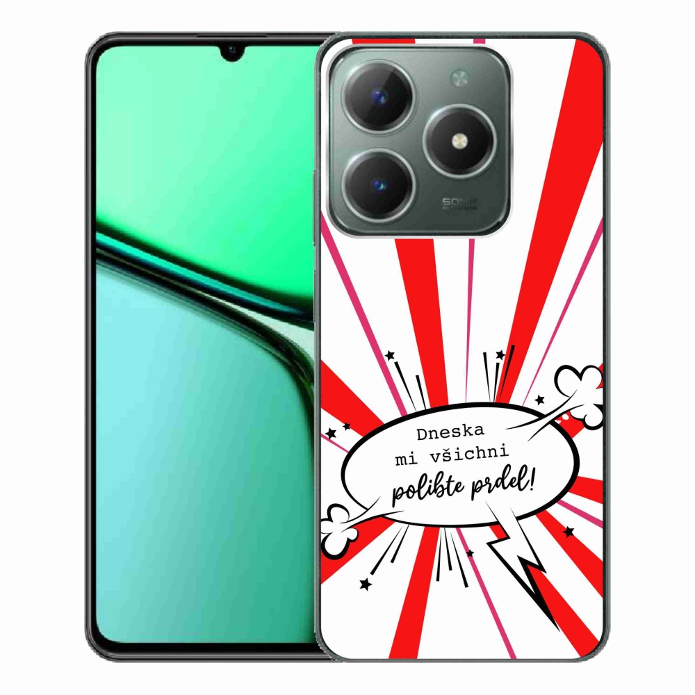 Gél borító mmCase a Realme C61 készülékhez - vicces szöveg 15 fehér háttér