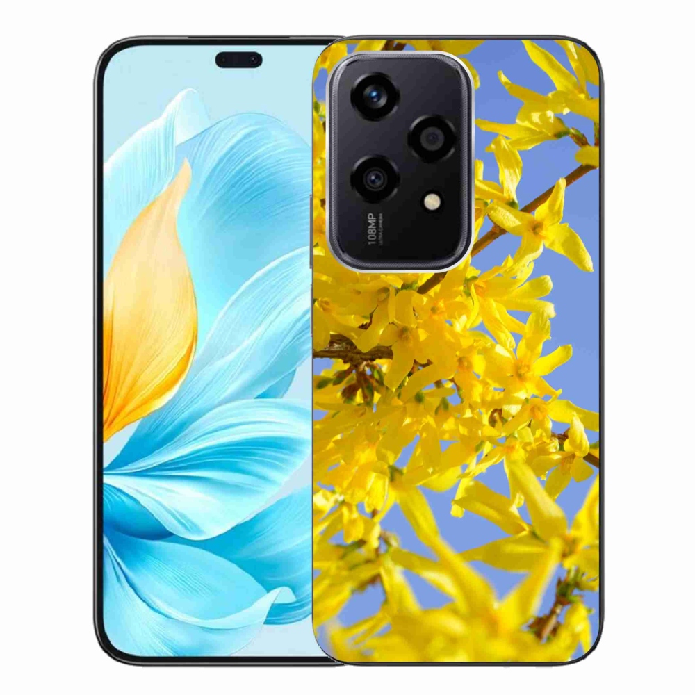 Zselés borító mmCase a Honor 200 Lite 5G számára - sárga virágok