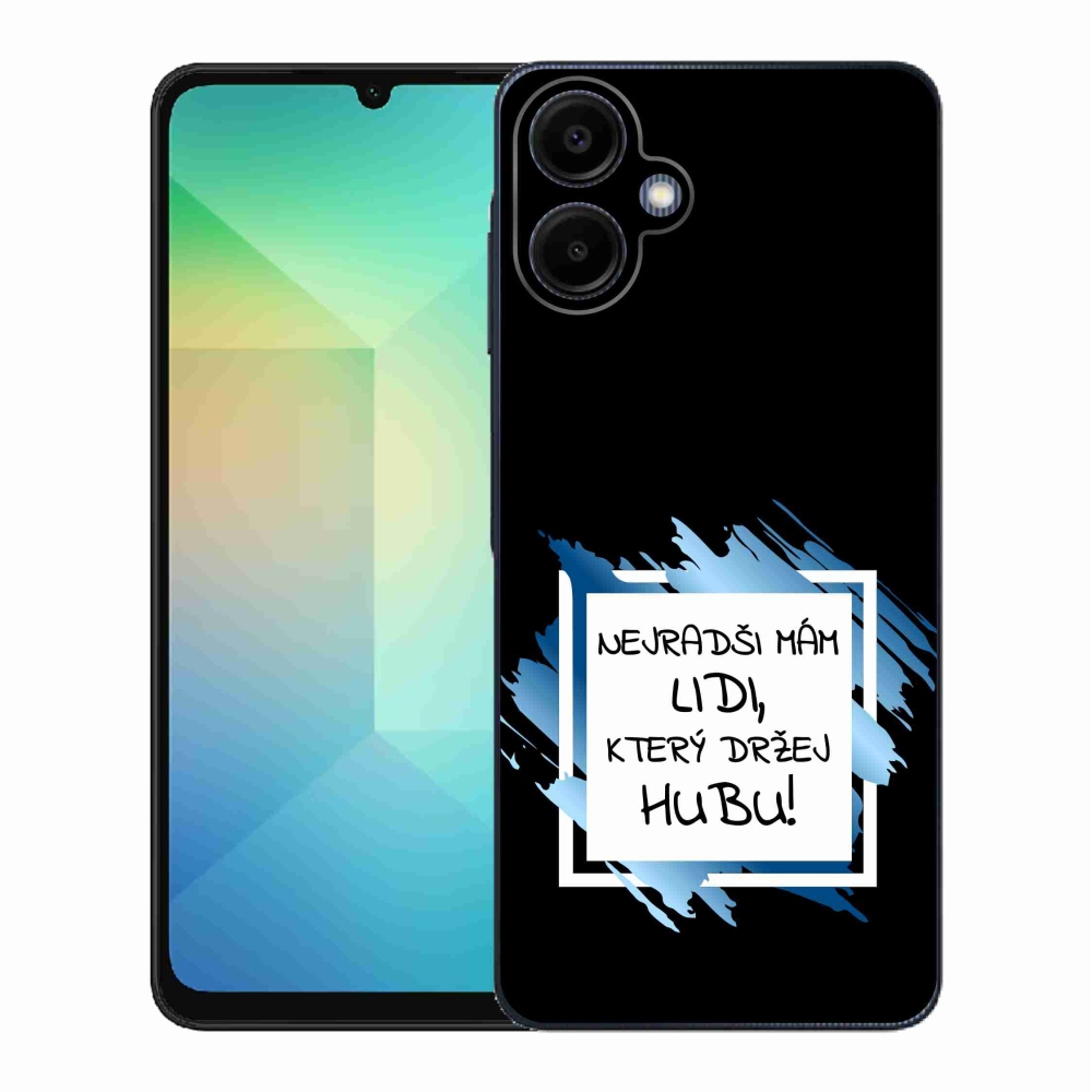 Gél borító mmCase Samsung Galaxy A06 4G - vicces szöveg 7 fehér és fekete háttérrel