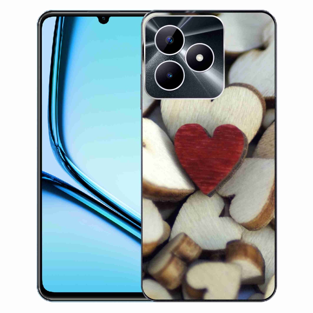 Zselés borítás mmCase a Realme Note 50 készülékhez - gravírozott piros szív