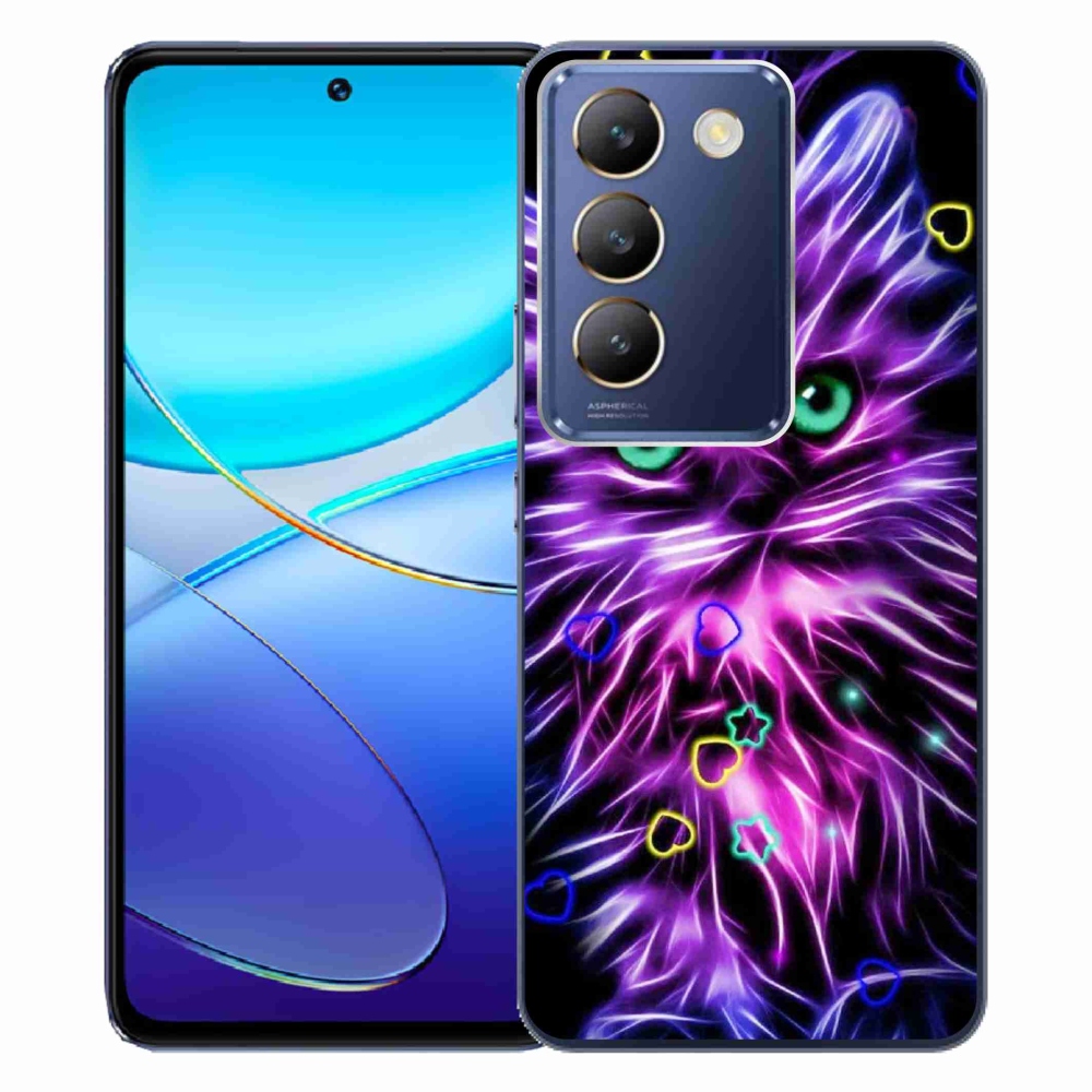 Gél borítás mmCase a Vivo V40 SE 4G/5G-n - absztrakt macska