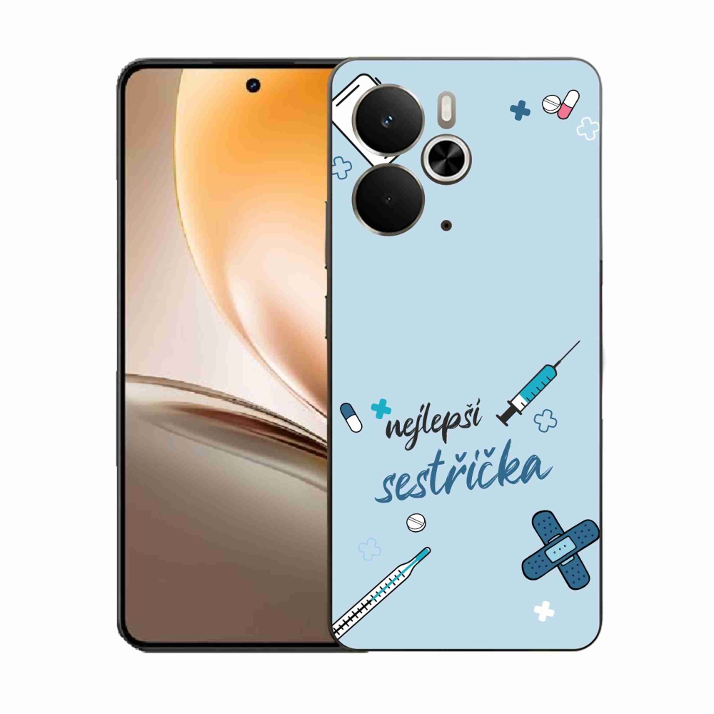 Gél borító mmCase a Realme 14 5G/14T 5G-n - a legjobb kishúg kék háttere