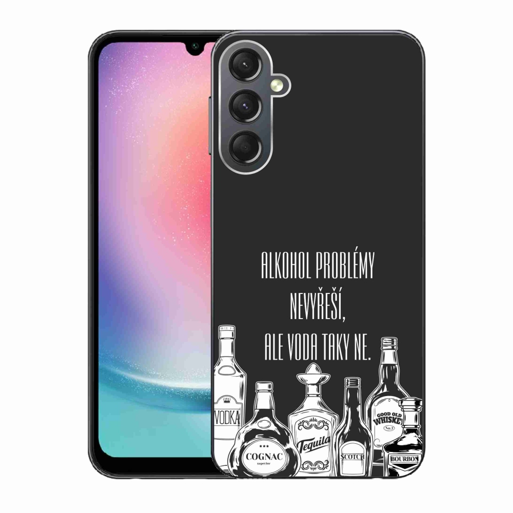 Gél borító mmCase Samsung Galaxy A24 készülékhez - vicces szöveges fekete háttér