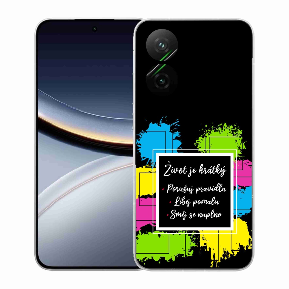 Gél borítás mmCase a Xiaomi Poco F7 5G számára - idézem 5 fekete háttér