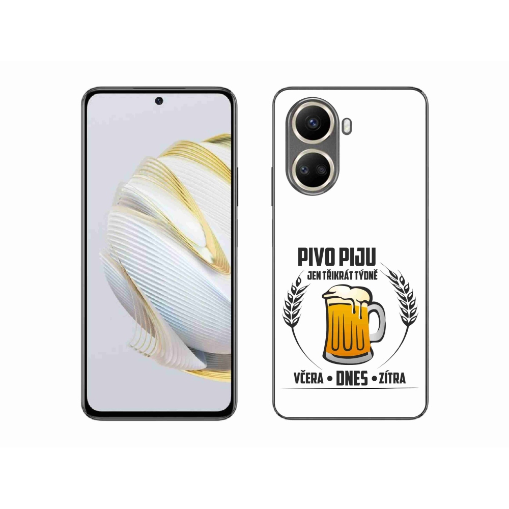 Gél borítás mmCase a Huawei Nova 10 SE számára - sör motívum fehér háttérrel