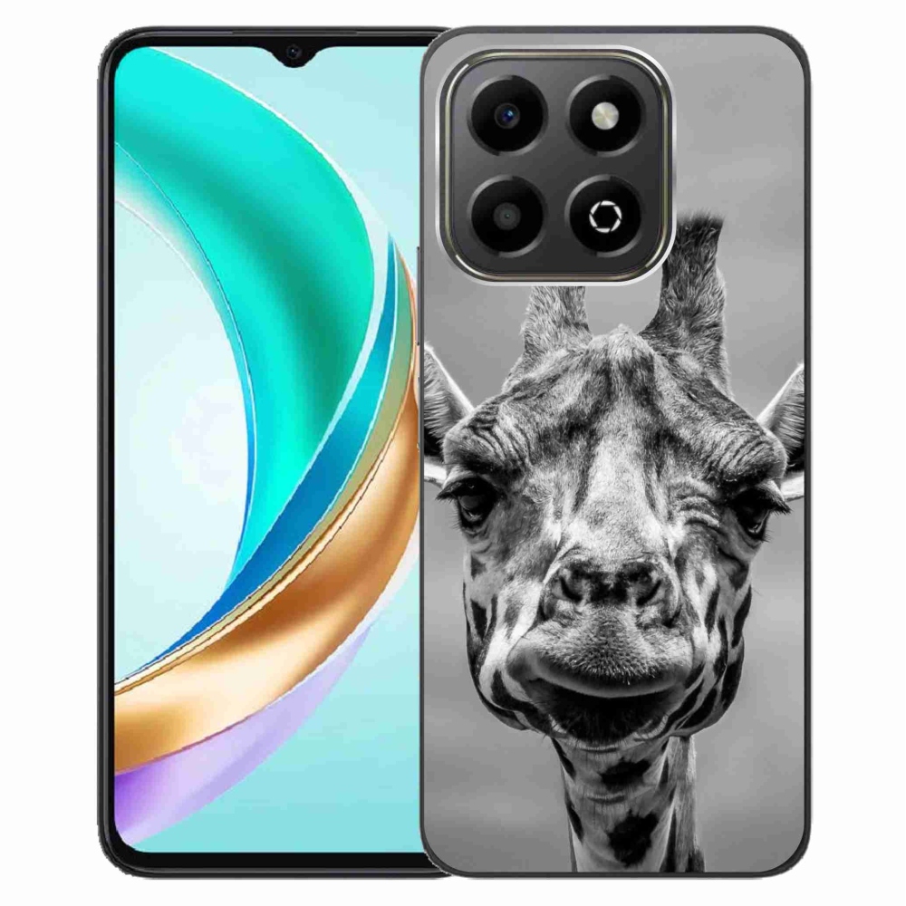 Zselés borítás mmCase a Honor X6b készülékhez - fekete-fehér zsiráf