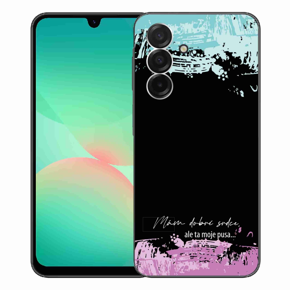 Gél borító mmCase Samsung Galaxy A26 5G - vicces szöveg 3 fekete háttérrel