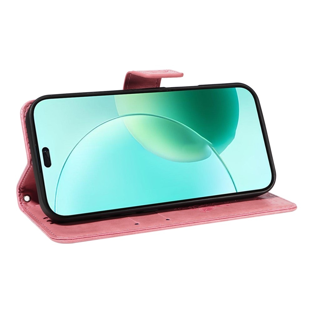 Fák könyvtáska Honor 400 Lite-hoz - rózsaszín