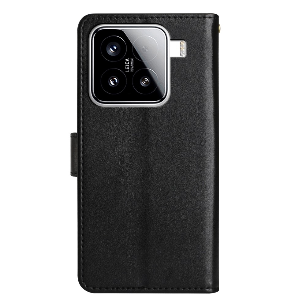 Virágok könyv tok Xiaomi 15 - fekete