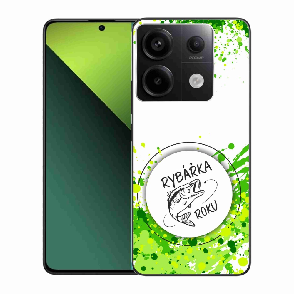 Gél borítás mmCase a Xiaomi Redmi Note 13 Pro 5G/Poco X6 5G számára - az év halászának fehér háttere