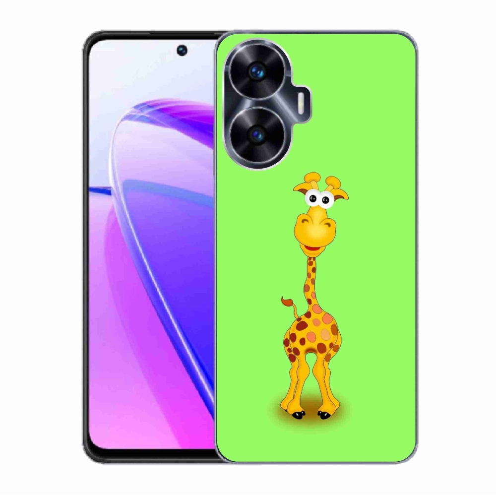 Gél borító mmCase a Realme C55 készülékhez - rajzfilm zsiráf