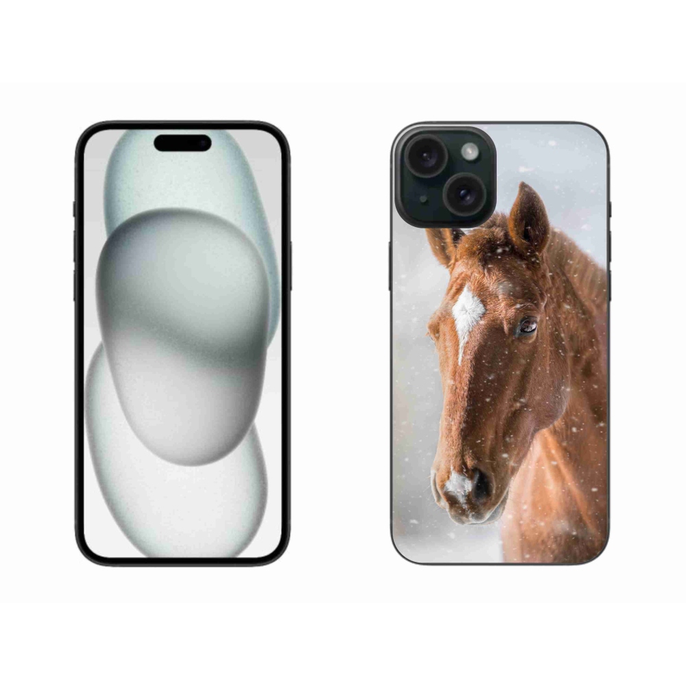 Zselés tok mmCase iPhone 15 Plus készülékhez - barna ló 2