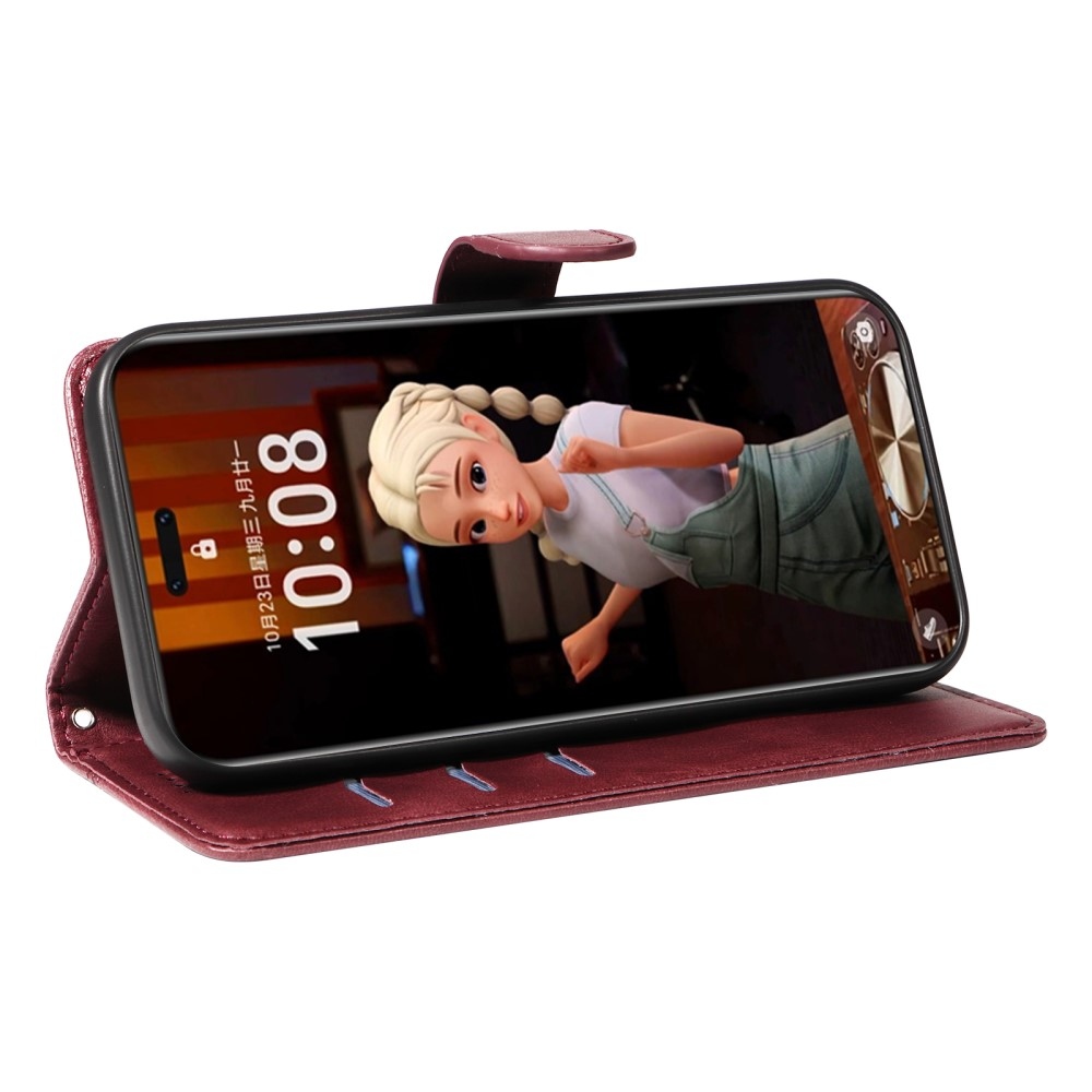 Póló alakú könyvtáska Honor Magic 7 Pro 5G - bordó színben