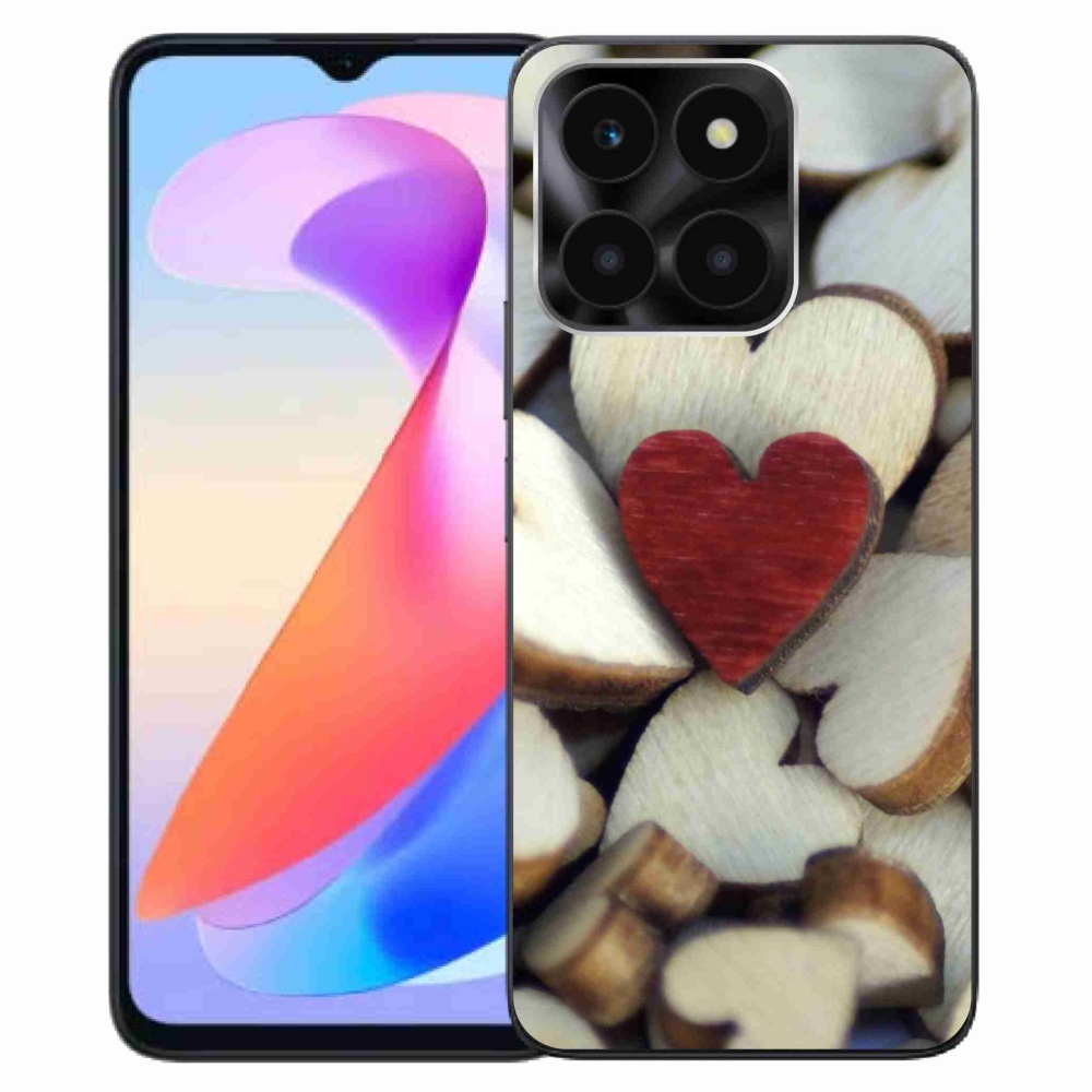 Gél borítás mmCase a Honor X6a készülékhez - gravírozott piros szív