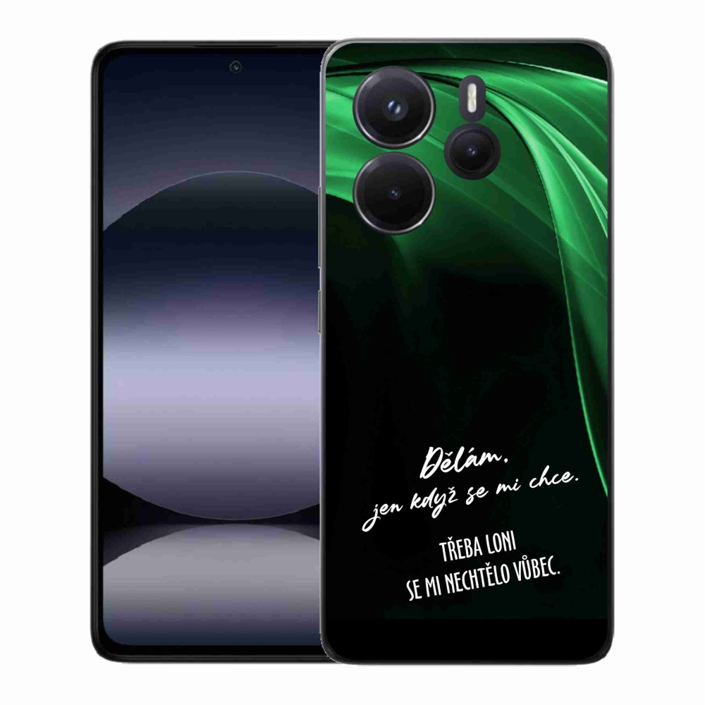 Gél borító mmCase a Xiaomi Redmi Note 14-hez - vicces szöveg 12 fekete háttérrel