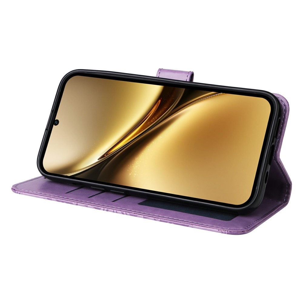 Napraforgó könyv tok a Vivo X200 5G-hez - lila