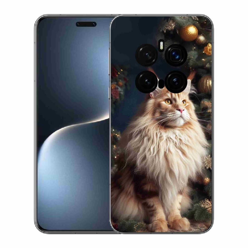 Zselés borítás mmCase a Honor Magic 7 Pro 5G számára - macska a fánál