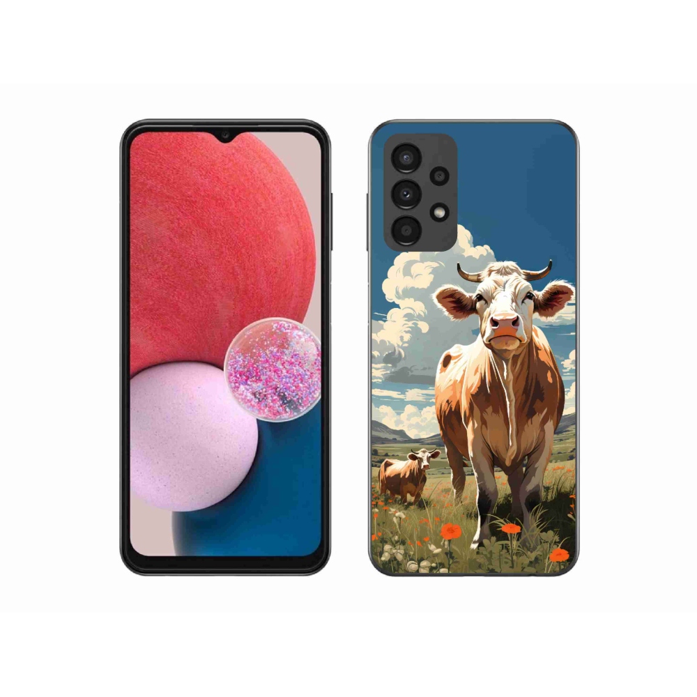 Zselés borítás mmCase Samsung Galaxy A13 4G - tehenek a réten