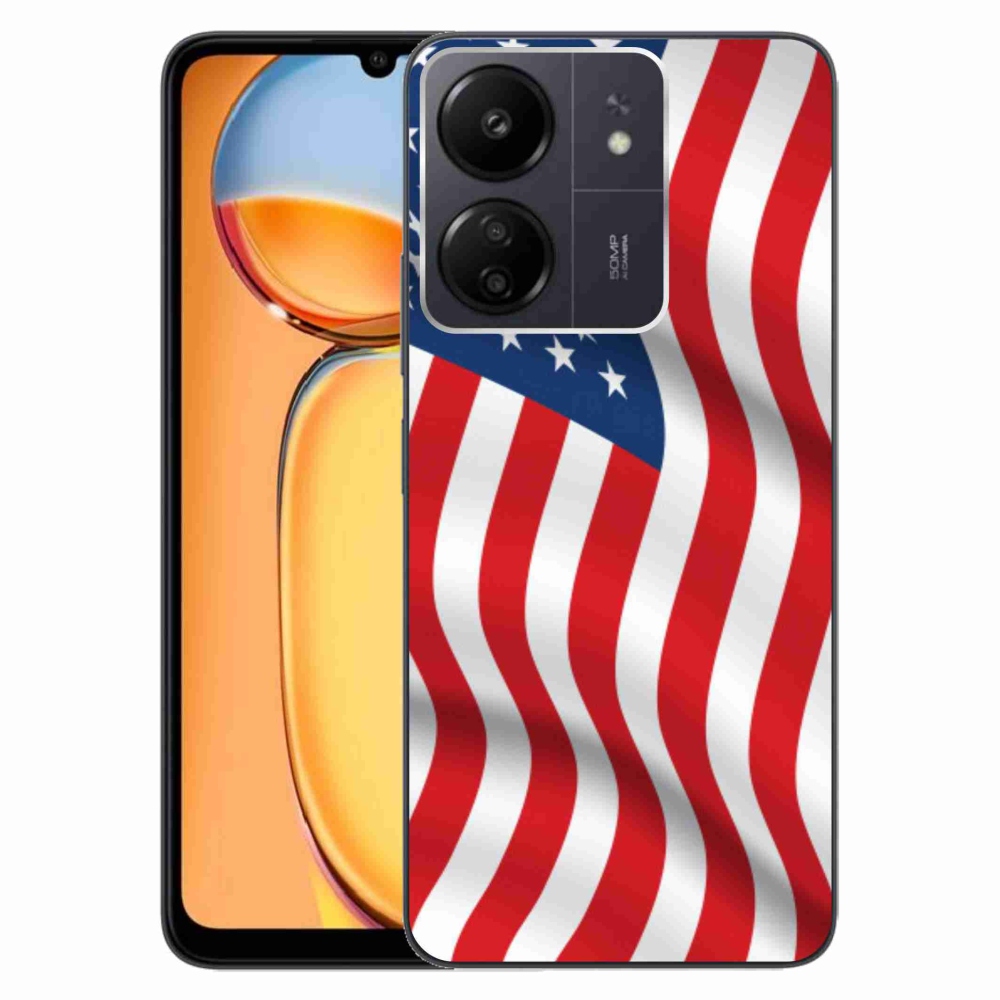 Gél borítás mmCase a Xiaomi Poco C65/Redmi 13C - amerikai zászlóhoz