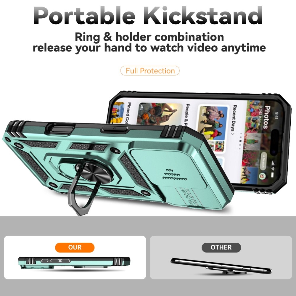 Tartós csúszásbiztos borítás iPhone 16 Pro készülékhez - zöld