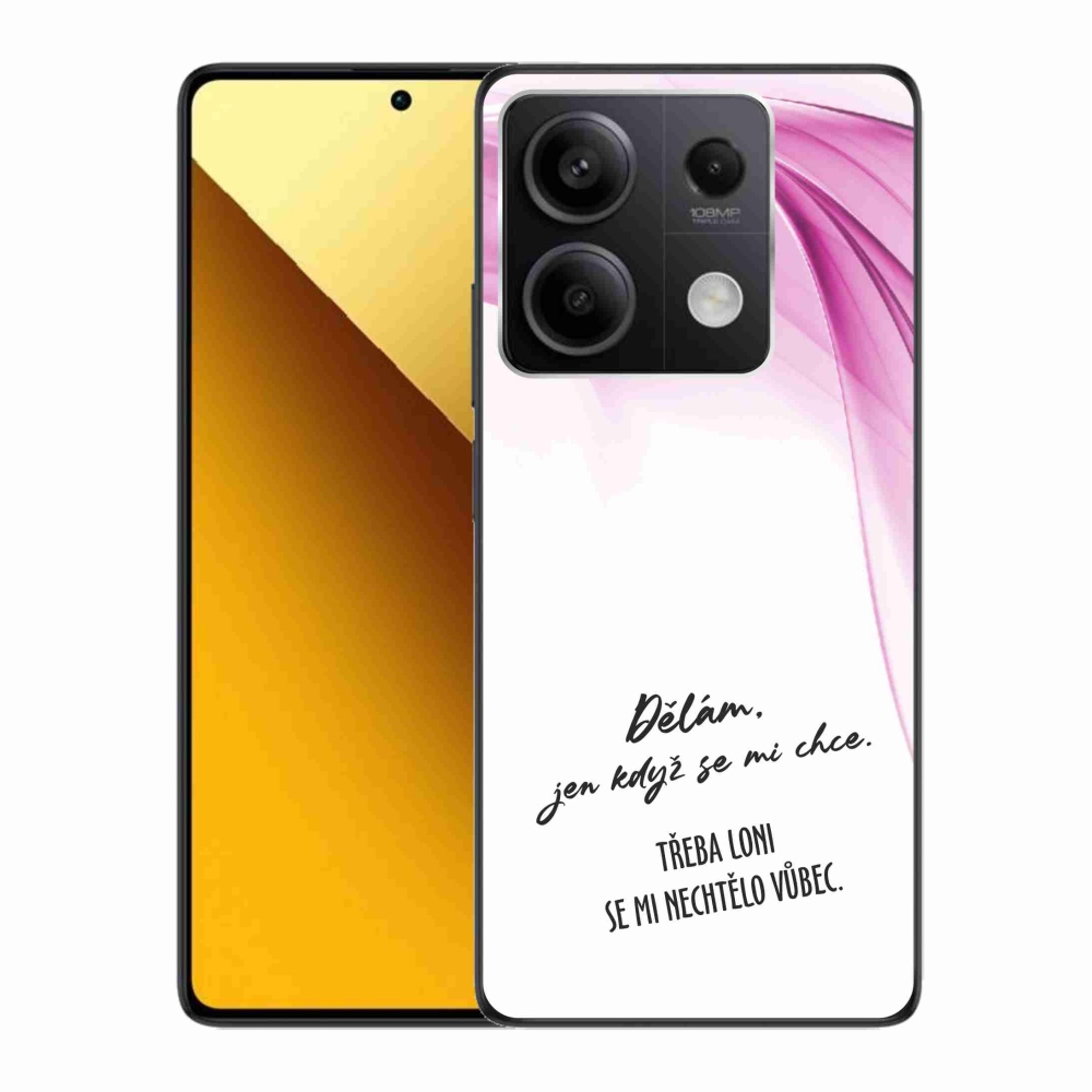 Gél borító mmCase a Xiaomi Redmi Note 13 5G-hez - vicces szöveg 12 fehér háttérrel