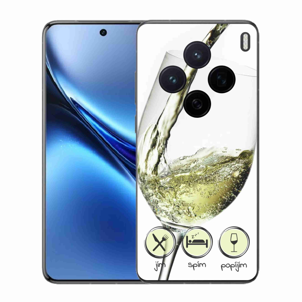 Zselés borítás mmCase a Vivo X200 5G készülékhez - borospohár fehér