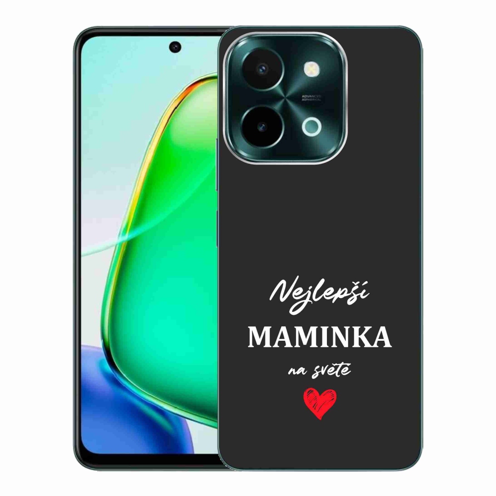 Gél borító mmCase a Vivo Y28-on - legjobb anya 1 fekete háttérrel