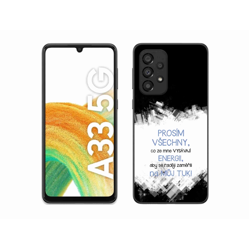 Gél borító mmCase Samsung Galaxy A33 5G - vicces szöveg 1 kék