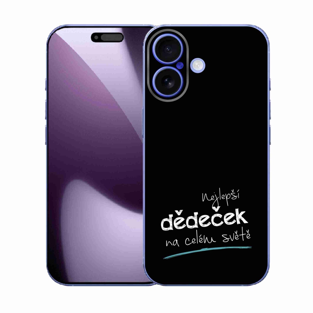 Gél borító mmCase iPhone 17 - a legjobb nagypapa 3 fekete háttérrel