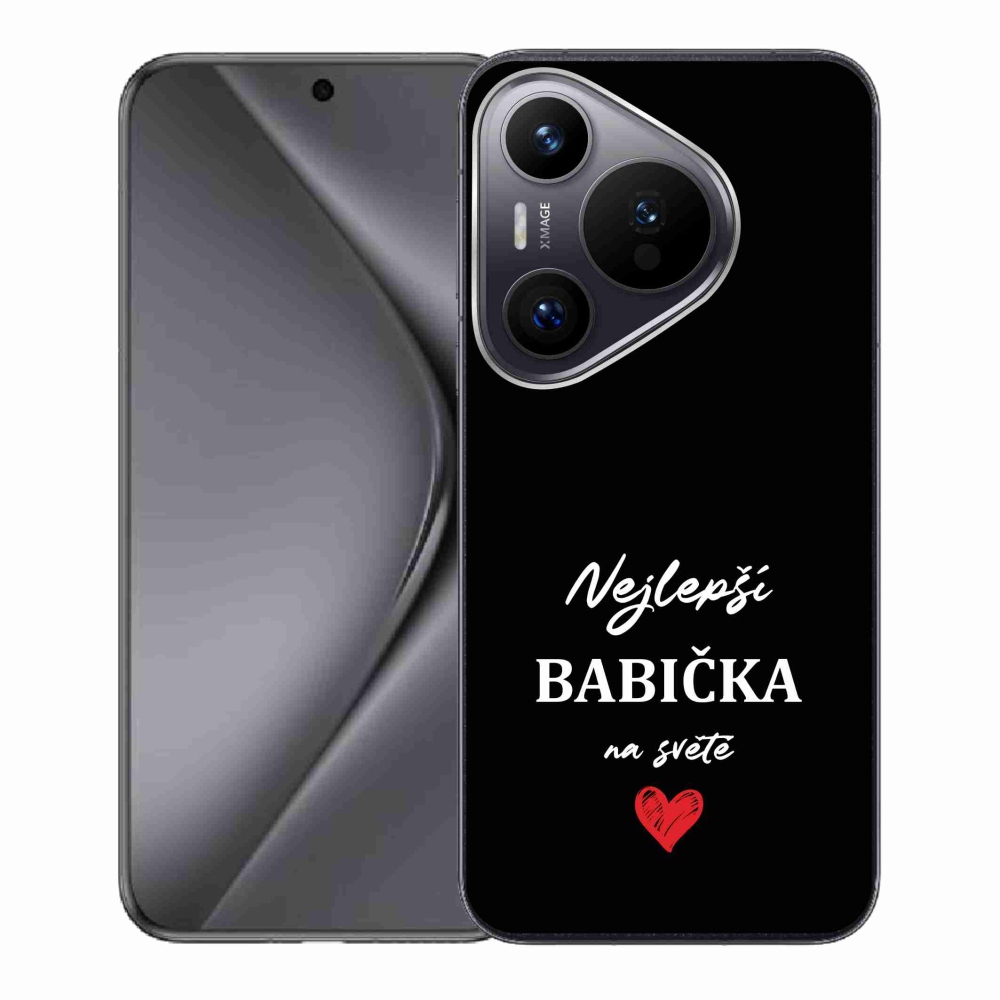 Gél borító mmCase a Huawei Pura 70 - legjobb nagymama 1 fekete háttérrel