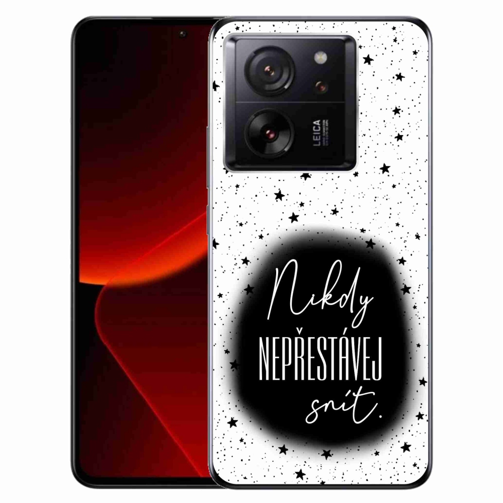 Gél borítás mmCase a Xiaomi 13T/13T Pro számára - idézet 1 fekete és fehér háttérrel