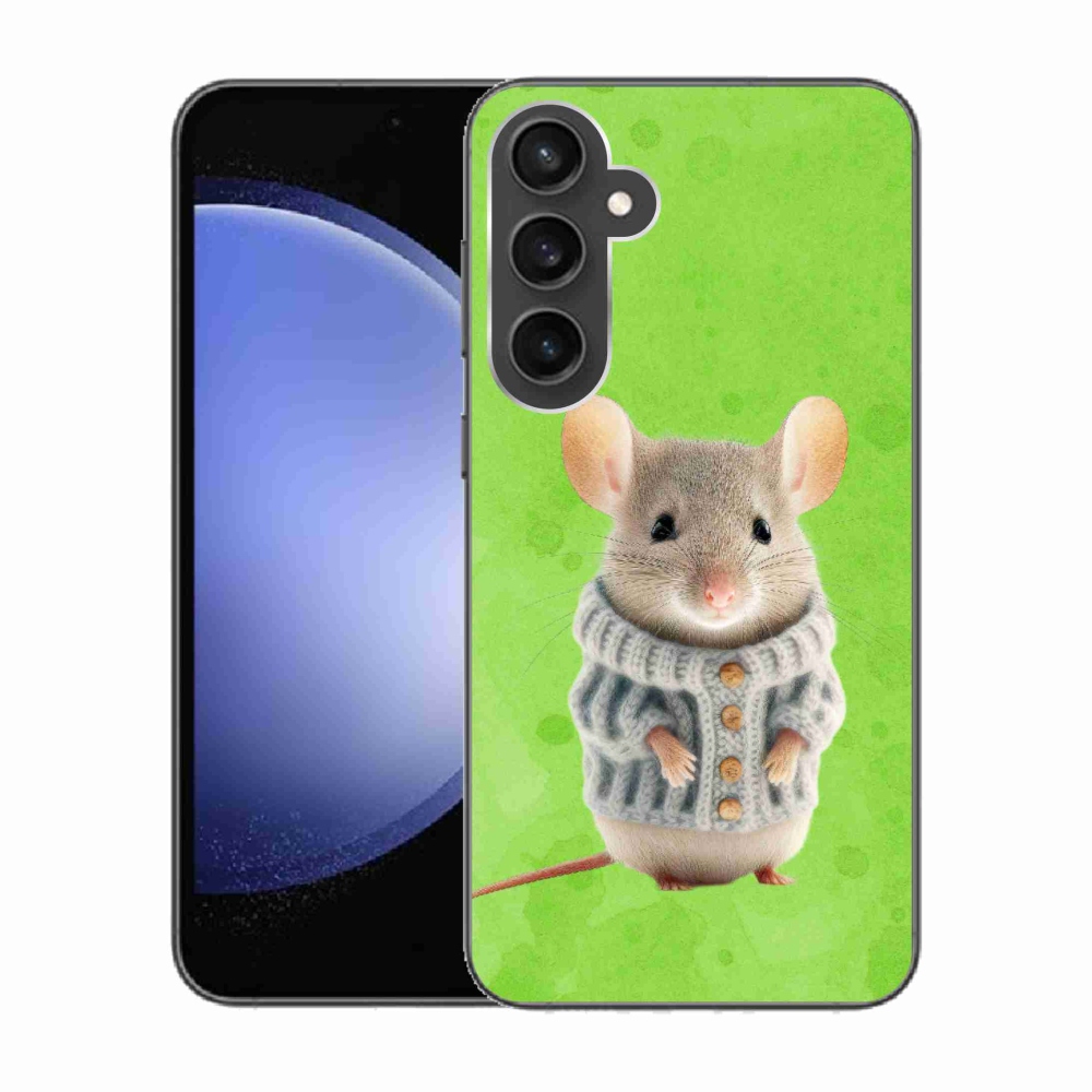 Gél borítás mmCase Samsung Galaxy S23 FE - egér pulóverben