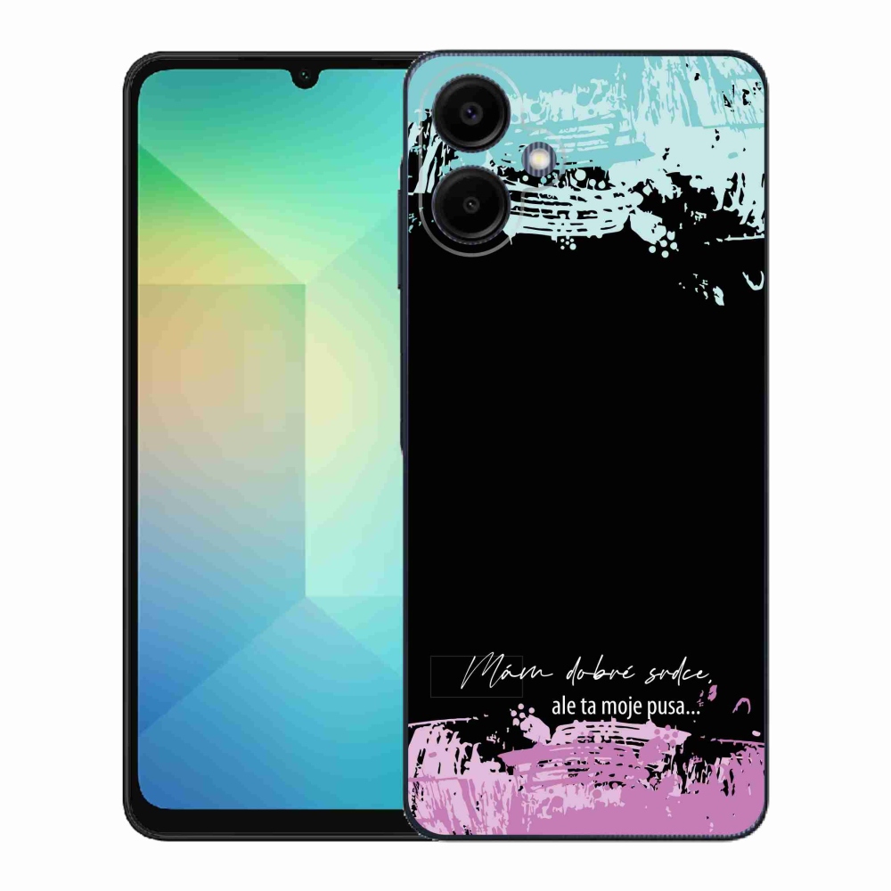 Gél borító mmCase Samsung Galaxy A06 4G - vicces szöveg 3 fekete háttérrel