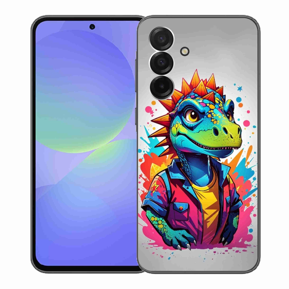Zselés borítás mmCase Samsung Galaxy A36 5G - színes dinoszauruszhoz