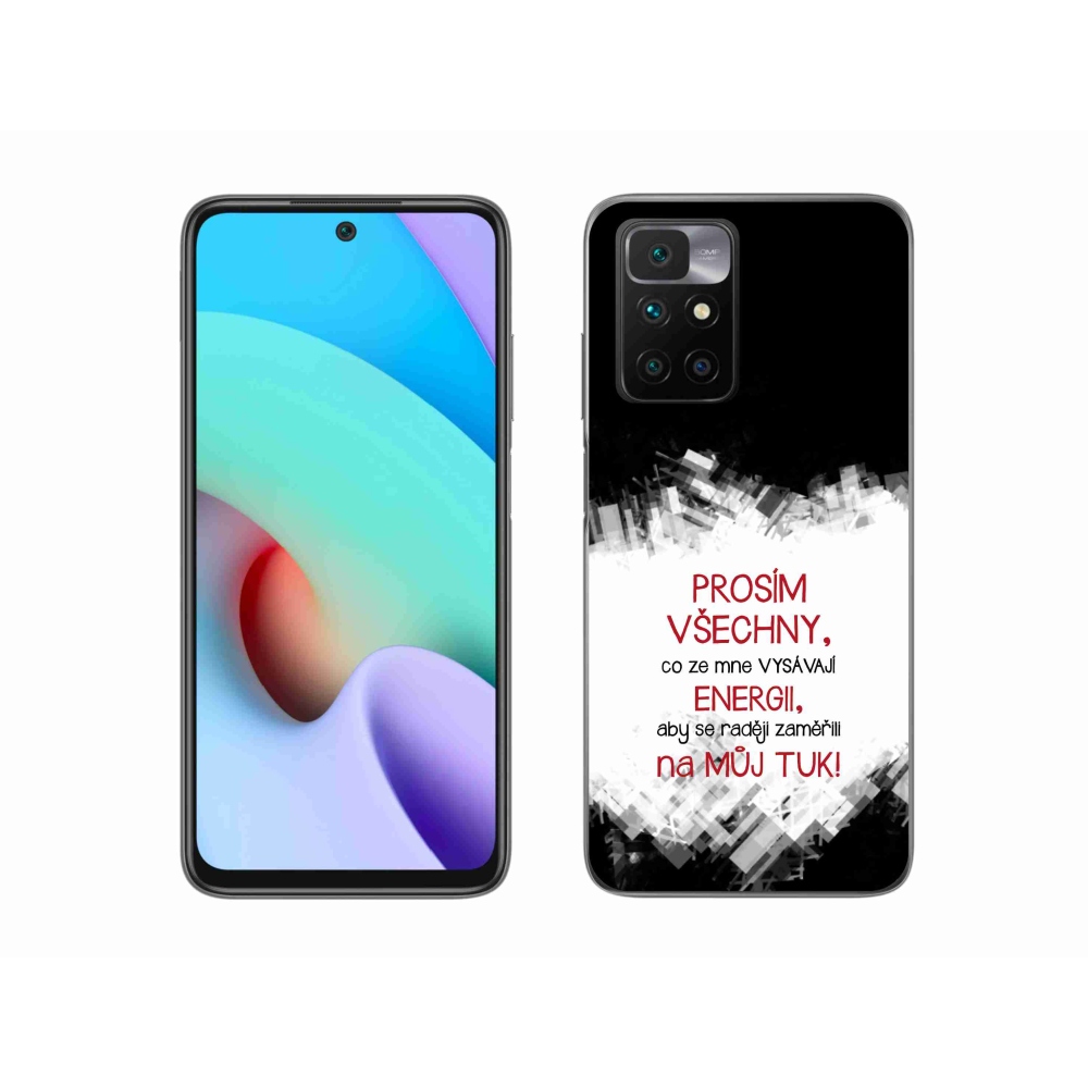 Gél borító mmCase a Xiaomi Redmi 10/Redmi 10 (2022) - vicces szöveg 1 piros