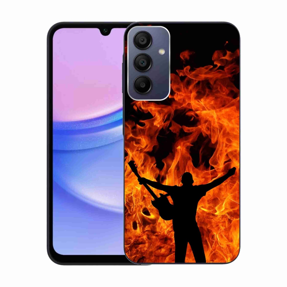 Gél borítás mmCase Samsung Galaxy A15 4G/5G - zenész és tűz