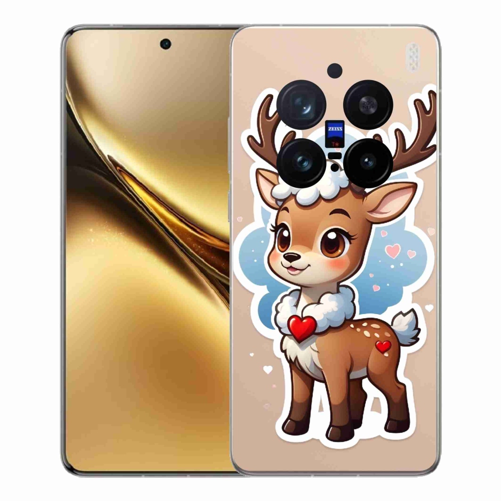 Zselés borítás mmCase a Vivo X200 Pro 5G készülékhez - rajzfilm rénszarvas